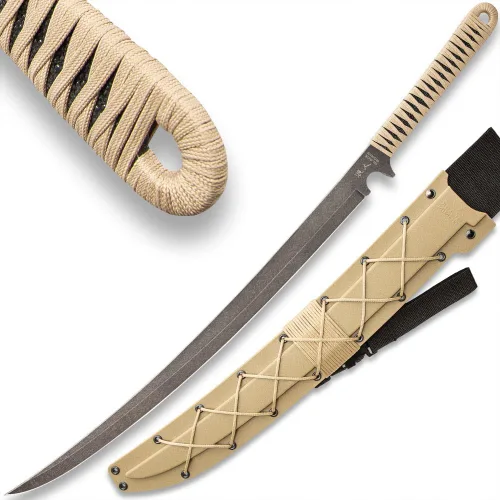 Vista 7 de Black Ronin Combat Wakizashi Sword with Injection Molded Sheath Stainless Steel Blade Cord-Wrapped Handle