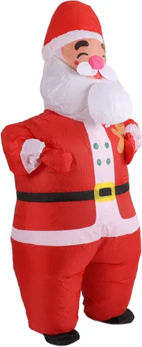 Vista 4 de Disfraz de Navidad explosivo, costuras reforzadas, inflable, reutilizable, para fiestas