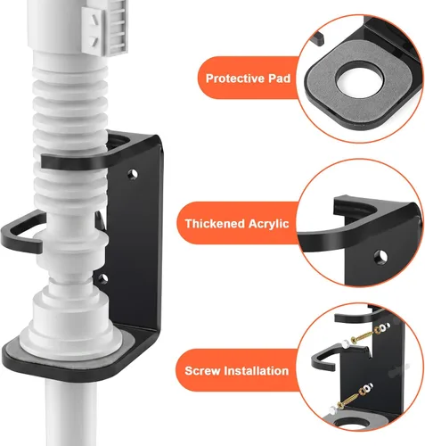 Vista 4 de Cosmos Soporte de montaje en pared para sables de luz acrílicos, soporte para sable de luz con almohadilla protectora para sable de luz vertical