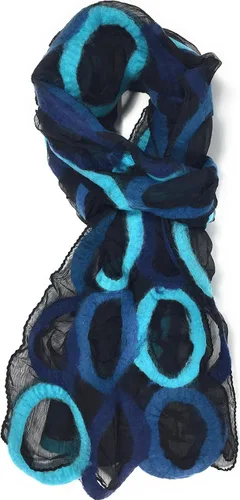 Vista 2 de Handmade Felted lana merino Long de la Seda Arte Anillo Bufanda Comercio Justo