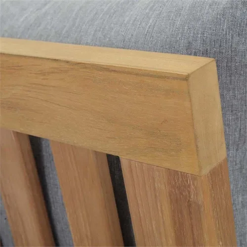 Vista 6 de Modway EEI-1150-NAT-GRY-SET Marina Premium Grade A Madera de Teca Patio al aire libre, Silla sin brazos, gris natural