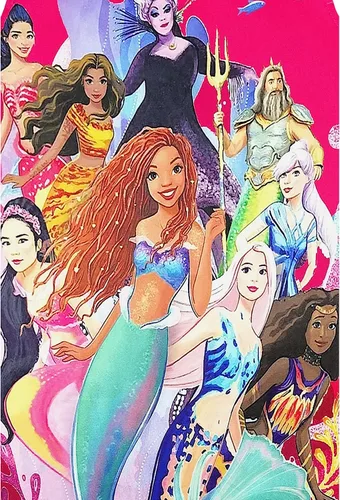 Vista 2 de PUNICS Vestido de sirena para niñas pequeñas, disfraz de película de dibujos animados 2023, manga con volantes, traje de verano, regalo