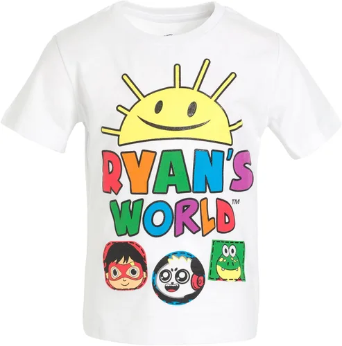 Vista 3 de RYAN'S WORLD Paquete de 2 camisetas Red Titan Combo Panda para niños pequeños a grandes