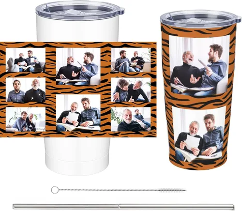 Vista 9 de Vaso con nombre y foto personalizable, regalos para hombres y mujeres, taza de viaje aislada de acero inoxidable de 20 onzas, vasos personalizados