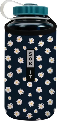 Vista 154 de Sok It BotlSok Funda para botella de agua con cubierta de neopreno aislante (Floral abstracto, se ajusta a CamelBak o Nalgene de 12 onzas)