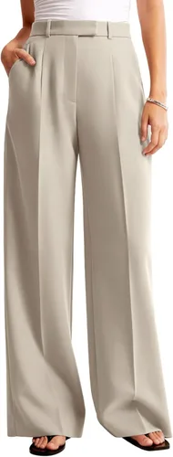 Vista 2 de NIMIN Pantalones de trabajo de pierna ancha para mujer, pantalones