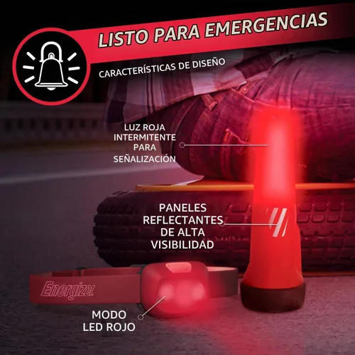 Vista 5 de Energizer WeatheReady - Kit de corte de energía con linterna LED 2 en 1, linterna frontal LED, IPX4 resistente al agua, baterías AA + AAA, estuche