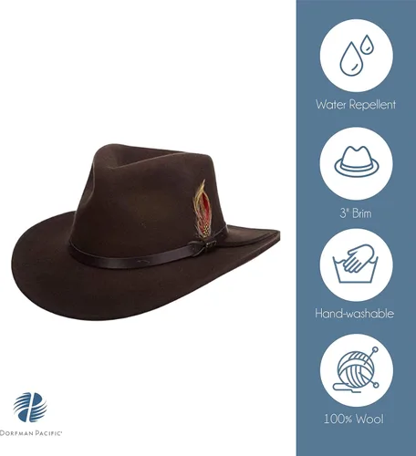Vista 5 de Scala sombrero Classico de fieltro moldeable para hombre