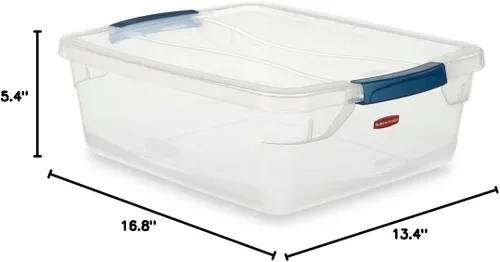 Vista 3 de Bolsa de almacenamiento inteligente Rubbermaid Clever Store con cierre, 15-quart, transparente (FG3Q2200CLMCB)