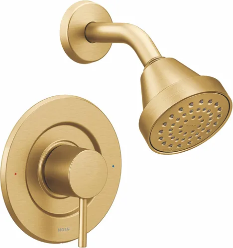 Vista 10 de Moen Align Oro Cepillado Posi-Temp Kit de Grifo de Ducha Moderno con Equilibrio de Presión y Rendimiento Ecológico, Válvula Requerida, T2192EPBG