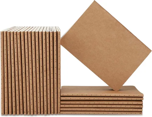 Vista 9 de EUSOAR Cuaderno en blanco, paquete de 24 cuadernos A6 de 3.9 x 5.5 pulgadas, 60 páginas sin forro, diario de viaje, juego de bloc de notas a granel