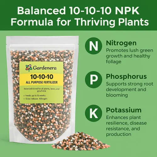 Vista 6 de Fertilizante para plantas de liberación rápida 10-10-10 Fertilizante multiusos 10 para árboles frutales, árboles de hoja perenne, verduras