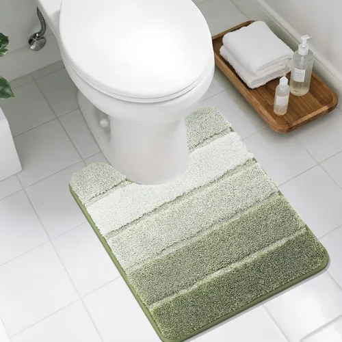 Vista 13 de COSY HOMEER Alfombras de baño de 24 x 17 pulgadas, ultra suaves y absorbentes, con respaldo de TPR antideslizante, lavable a máquina, alfombra Beige
