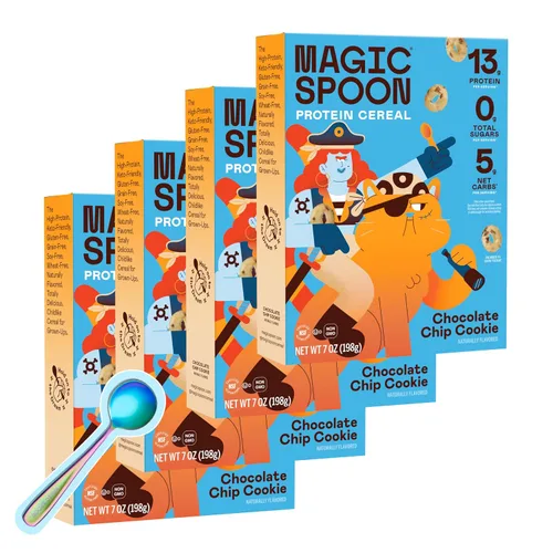 Vista 21 de Cereal Magic Spoon - Cereales Altos en Proteínas - Snacks Sin Azúcar y Comida para el Desayuno - Cereal Sin Granos y Sin Gluten - Snacks Saludables
