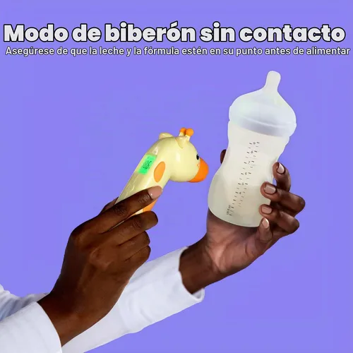 Vista 9 de Playhouse MD Termómetro de frente y oído sin contacto para bebés y niños de jirafa