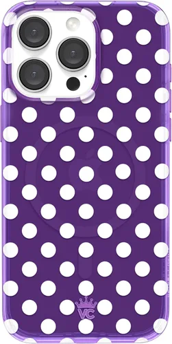 Vista 90 de VELVET CAVIAR Funda compatible con MagSafe para iPhone 15, probada en caídas de 10 pies, estampado de leopardo y amatista morada