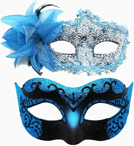 Vista 10 de Máscara veneciana para mujer, con encaje de flores, para Halloween, Navidad, Mardi Gras, fiesta de disfraces