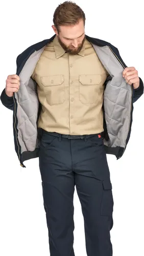 Vista 3 de Bulwark FR mens Flame Resistant 9 Oz Twill Cotton Excel Fr Team Jacket, Navy