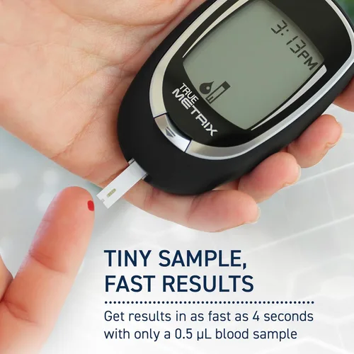 Vista 3 de TRUE METRIX Tiras de prueba de glucosa en sangre de autocontrol, 100 unidades (2 x 50) Blood Glucose Test Strips Compatible with TRUE METRIX Self