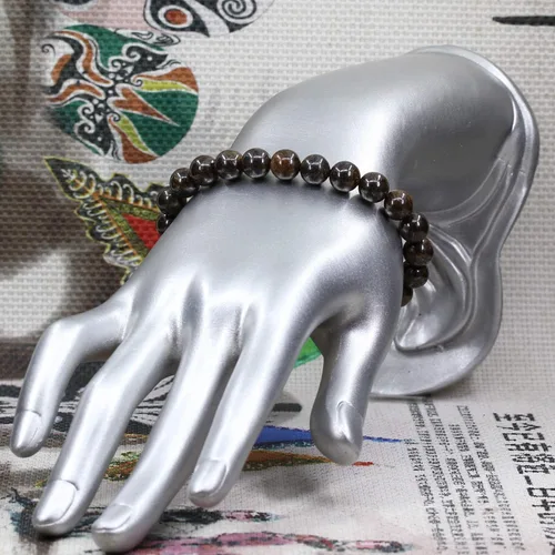 Vista 108 de Amandastone Pulsera elástica de cuentas redondas de 0.315 in con piedras preciosas naturales de 7 pulgadas