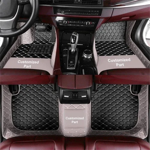 Vista 26 de Tapete para piso de automóvil hecho a medida para el 96% de los modelos de automóvil, cobertura completa, protección interior, impermeable, Beige