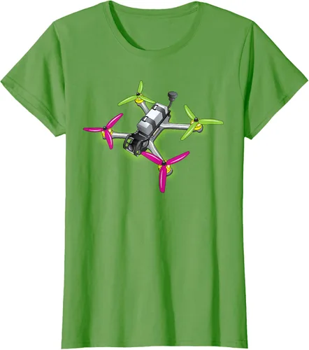 Vista 4 de Freestyle FPV Racing Drone Pilot Acro Quadcopter - Camiseta de sandía, Negro, S