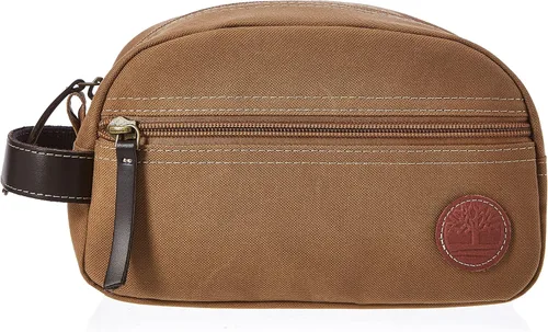 Vista 4 de Timberland Men's Toiletry Bag Canvas Travel Kit Organizer Caqui
