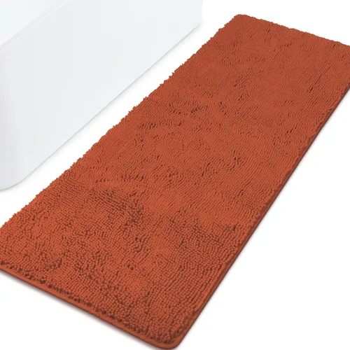 Vista 81 de Yeaban Alfombra de pasillo de baño de 24 x 72 pulgadas, antideslizante, alfombra de baño larga de felpilla gruesa, absorbente y lavable, alfombra