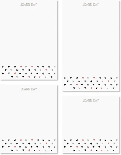 Vista 16 de Current Juego de 4 bloc de notas personalizado con inicial, juego de 4 blocs de 100 hojas, varios tamaños, ideal para listas de compras, listas