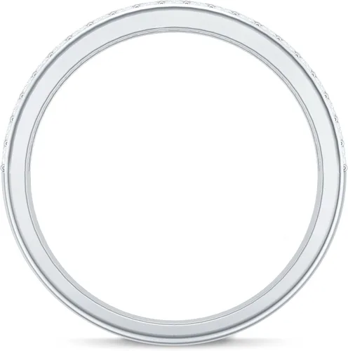 Vista 16 de Anillo de media eternidad de diamantes y rubí de 1.25 quilates para mujer Calidad AAA