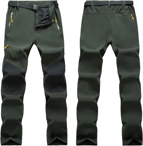 Vista 6 de Yuzhih Hiking Pants with Belt for Men Solid Color Assault Pants Slim Fit Patchwork Pants Outdoor Breathable Cargo Pants