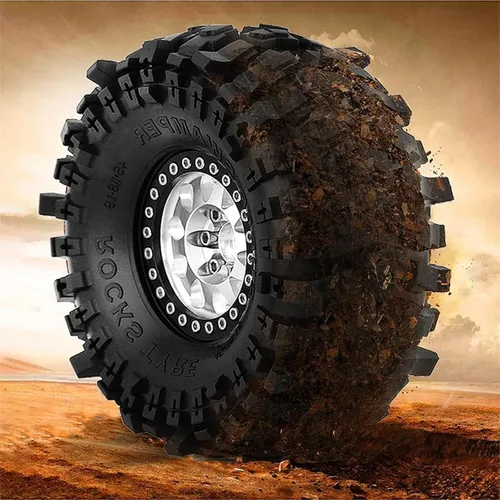 Vista 6 de Lifehead - Neumáticos de goma de 1.9 pulgadas para 1/10 RC Crawler Car TRAXXAS TRX4 TRX6 Axial SCX10 90046 90047 SCX10 III AXI03007 Tamiya CC01 D90