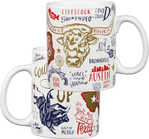 Vista 3 de Primitives By Kathy 33554 Lol Made You Smile - Taza de café, 20 onzas, Texas