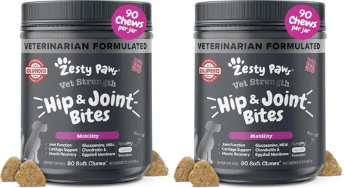 Vista 15 de Zesty Paws Cadera y articulación para perros, glucosamina para perros Suplemento de cadera y articulaciones con condroitina, MSM, vitaminas C y E