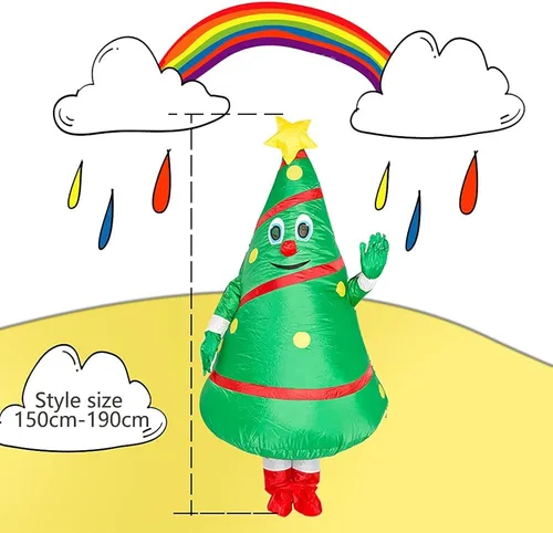 Vista 6 de Traje inflable de Papá Noel de Navidad