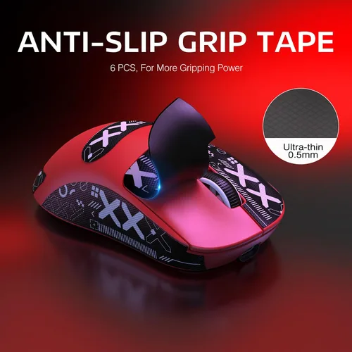 Vista 8 de ATTACK SHARK X3 - Mouse inalámbrico para juegos, 1.73 oz Bluetooth2.4GUSB-C, mouse ergonómico para computadora, sensor PAW3395 26K DPI, duración
