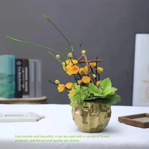 Vista 5 de Orquídeas artificiales Cymbidium - Orquídeas artificiales, 12 racimos de flores artificiales para exteriores, arbustos verdes, plantas