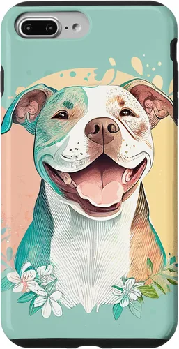 Vista 12 de Pit Bull - Carcasa para iPhone 17, diseño artístico de Pitbull para mujer