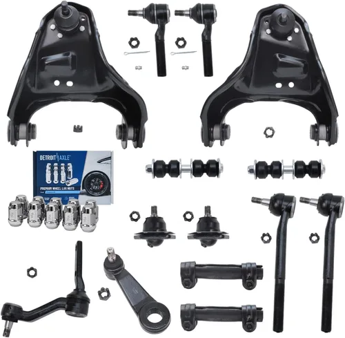 Vista 53 de Detroit Axle - Kit de suspensión frontal de 15 piezas para Jeep Grand Cherokee 99-04 1999 2000 2001 2002 2003 2004, brazos de control superior e