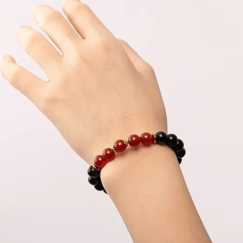 Vista 23 de Pulseras de cristal con cuentas de Charka para mujer, hechas a mano con aventurina verde de 0.315 pulgadas (0.315 in), pulseras de piedra de cristal