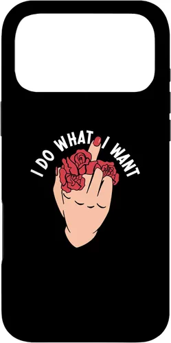 Vista 22 de I Do What I Want Middle Finger Flowers Women Case for iPhone 16