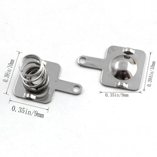 Vista 4 de 50pcs AAA Batería Positivo-Negativa Conversión Contacto Primavera Níquelado Placa 0.394x0.354 in