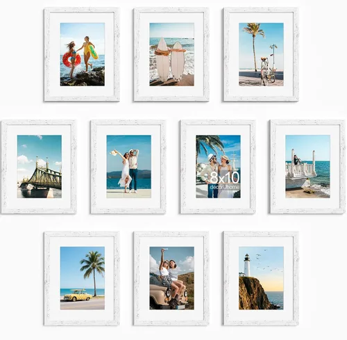 Vista 50 de decorUhome Paquete de 10 marcos de fotos de 4 x 6 pulgadas, decoración de Dorado