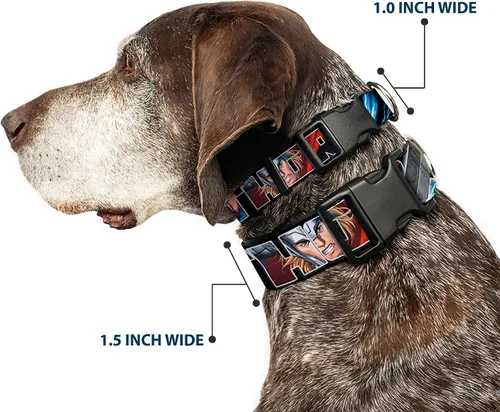 Vista 2 de Buckle-Down Collar de clip de plástico - THOR Poses/martillo - 1" de ancho - Se adapta a cuello de 9-15" - Pequeño