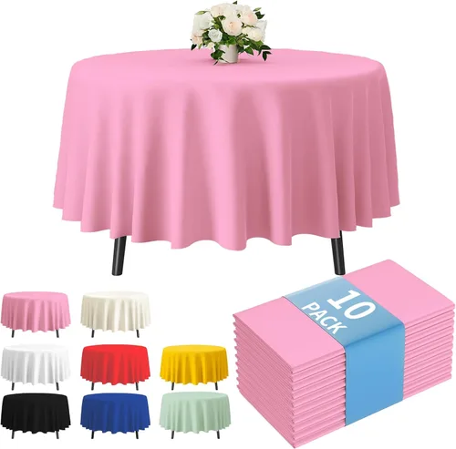 Vista 35 de Fixwal Mantel de plástico negro desechable de 54 x 108 pulgadas, mantel rectangular impermeable, paquete de 5 para graduación, decoración de fiesta