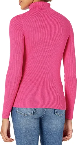 Vista 2 de Tienda Essentials Suéter ligero de manga larga y cuello alto para mujer