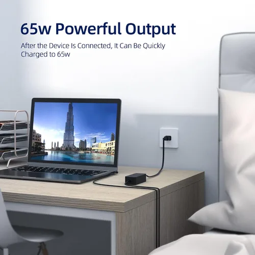 Vista 7 de Cargador de CA compatible con Asus Zenbook 14 Q407IQ Q407I Q407 Q4071 Q407IQ-BR5N4 Cable adaptador de fuente de alimentación para portátil
