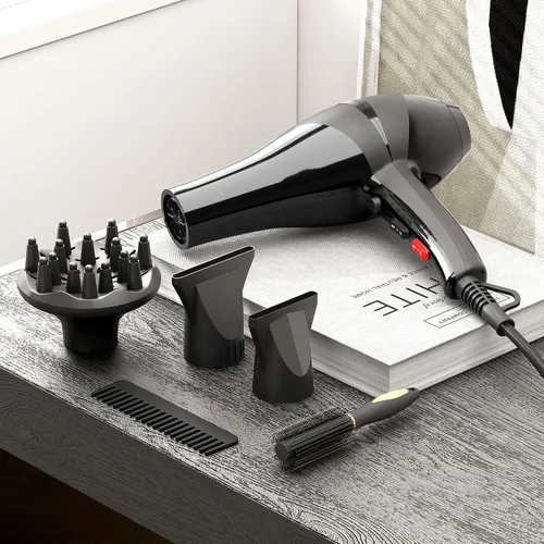 Vista 6 de Secador de Pelo, Secador Iónico Profesional con Difusor para Cabello Rizado, 2400W Potente Secador de Pelo de Secado Rápido para Mujeres y Hombres