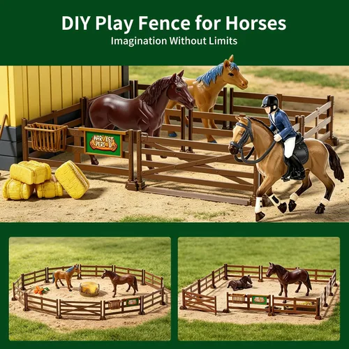 Vista 6 de Juego de caballos para niños, juguetes de caballos para niñas