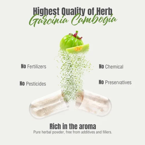 Vista 6 de Herbsforever Suplemento de extracto de Garcinia Cambogia Apoya un estilo de vida saludable y control de peso Fórmula a base de hierbas naturales